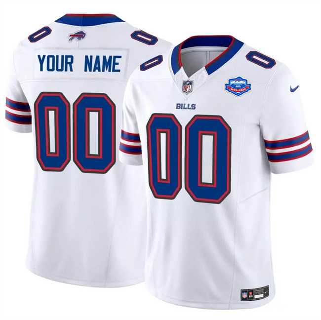 Men & Women & Youth Buffalo Bills Active Player Custom White 2025 F.U.S.E. With Farewell Patch Vapor Untouchable Limited Stitched Jersey