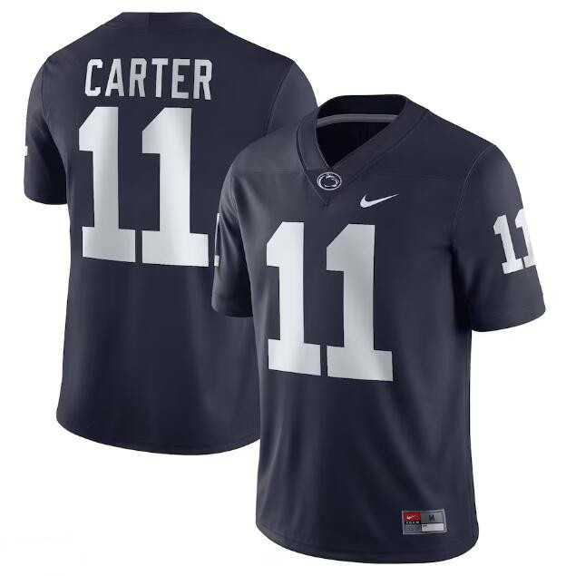 Men%27s Penn State Nittany Lions #11 Abdul Carter Navy Stitched Football Jersey Dzhi