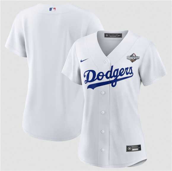 Women%27s Los Angeles Dodgers Blank White 2025 World Series Home Cool Base Stitched Jersey Dzhi