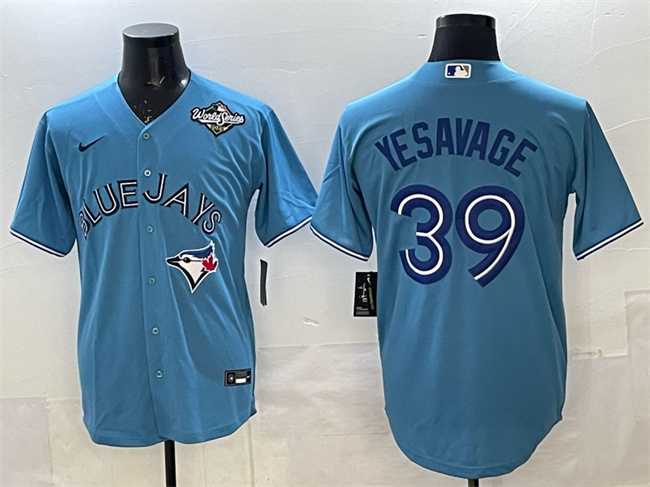 Men%27s Toronto Blue Jays #39 Trey Yesavage Blue 2025 World Series Home Cool Base Stitched Jersey