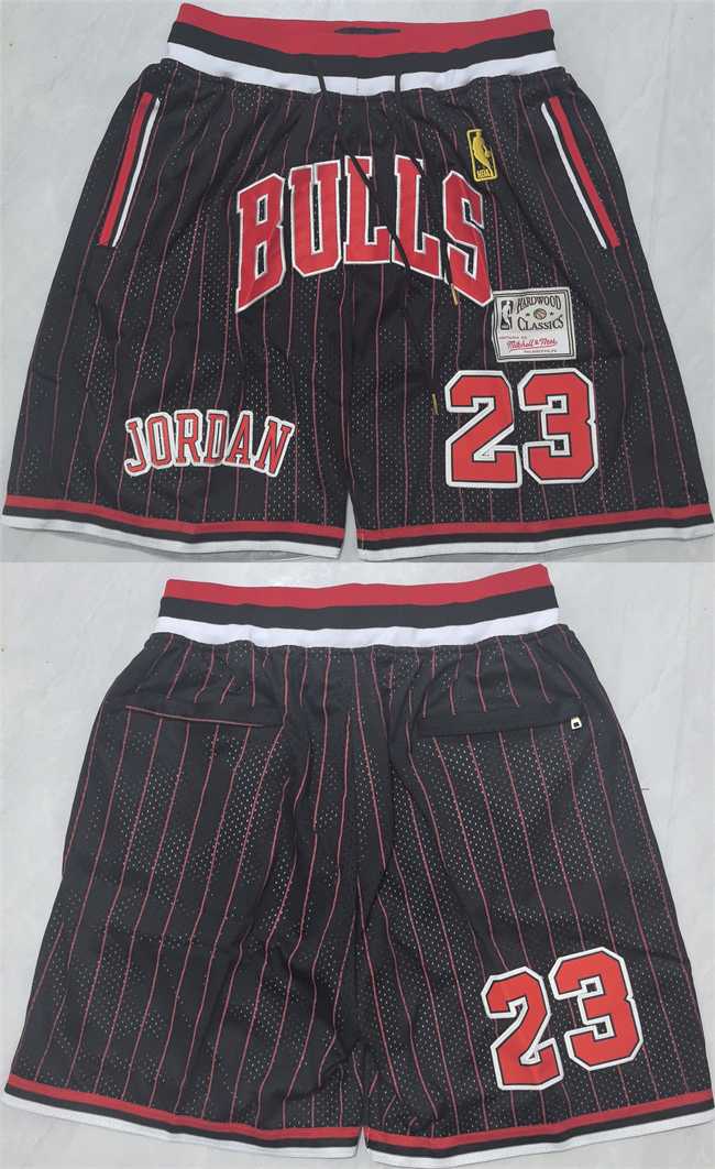 Men%27s Chicago Bulls #23 Michael Jordan Black Shorts