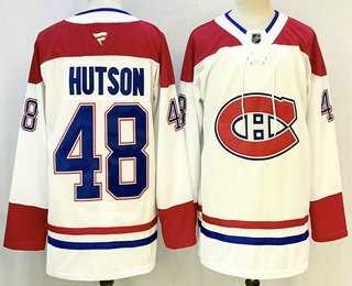 Men%27s Montreal Canadiens #48 Lane Hutson White Authentic Jersey
