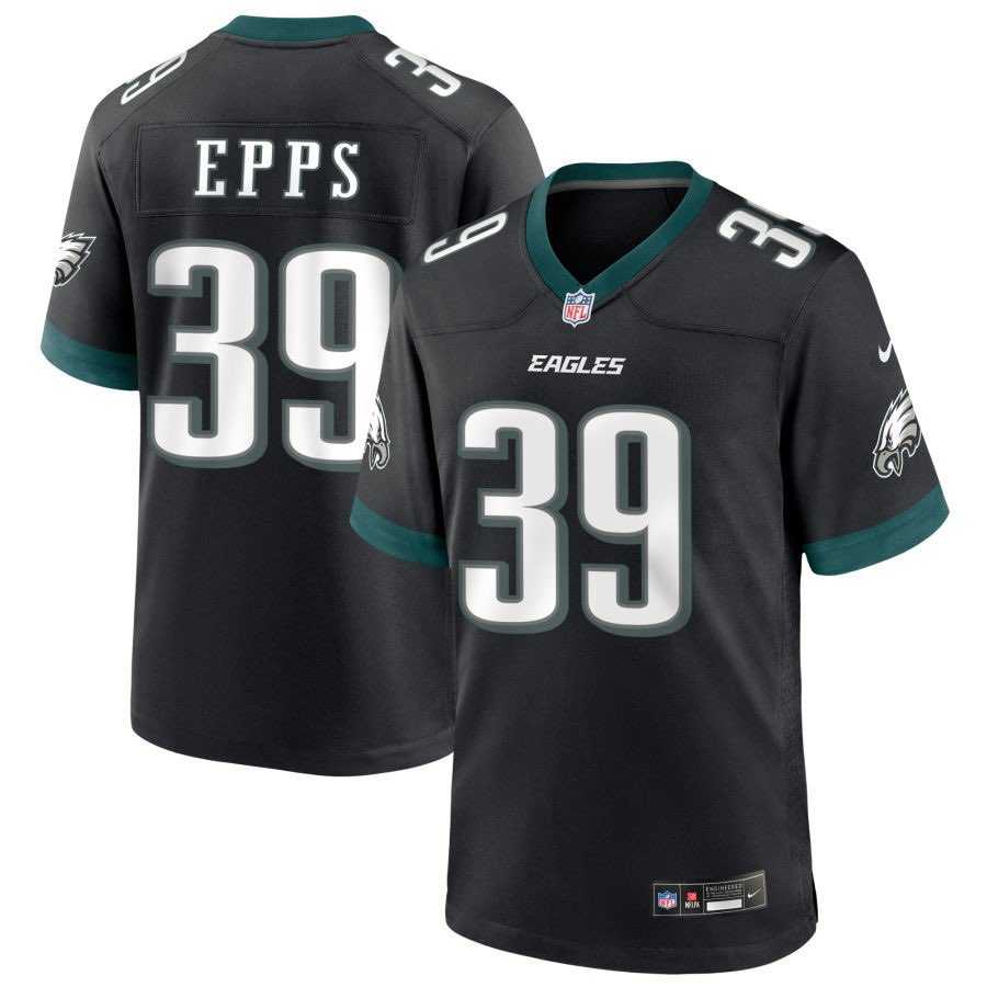 Men & Women & Youth Philadelphia Eagles #39 Marcus Epps Black 2025 Vapor Untouchable Limited Stitched Jersey