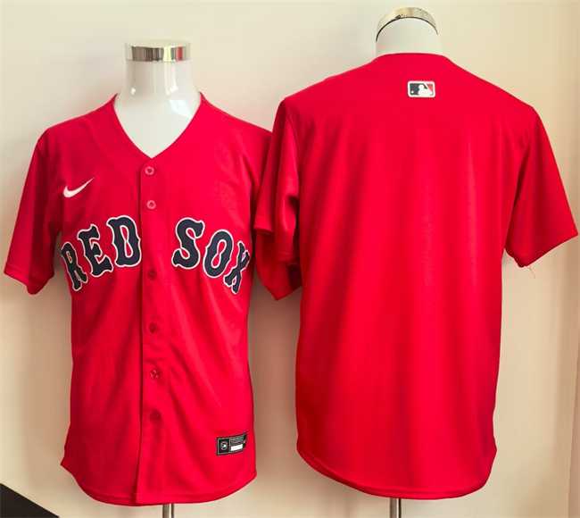 Men%27s Boston Red Sox Blank Red Limited Stitched Jersey