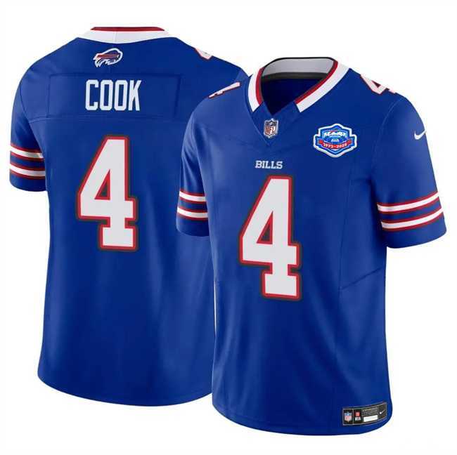 Men & Women & Youth Buffalo Bills #4 James Cook Blue 2025 F.U.S.E. With Farewell Patch Vapor Untouchable Limited Stitched Jersey