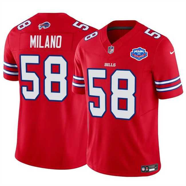 Men & Women & Youth Buffalo Bills #58 Matt Milano Red 2025 F.U.S.E. With Farewell Patch Vapor Untouchable Limited Stitched Jersey