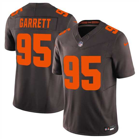 Men%27s Cleveland Browns #95 Myles Garrett Brown 2025 F.U.S.E. Alpha Dawg Limited Stitched Jersey Dzhi