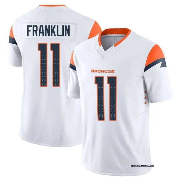Men%27s Denver Broncos #11 Troy Franklin White 2025 F.U.S.E. Vapor Limited Stitched Jersey Dzhi