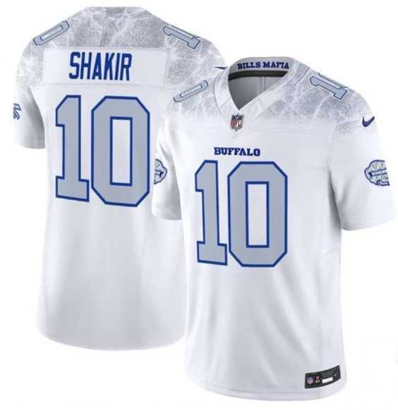 Men%27s Buffalo Bills #10 Khalil Shakir White 2025 F.U.S.E. %27Rivalries%27 Vapor Limited Stitched Jersey Dzhi