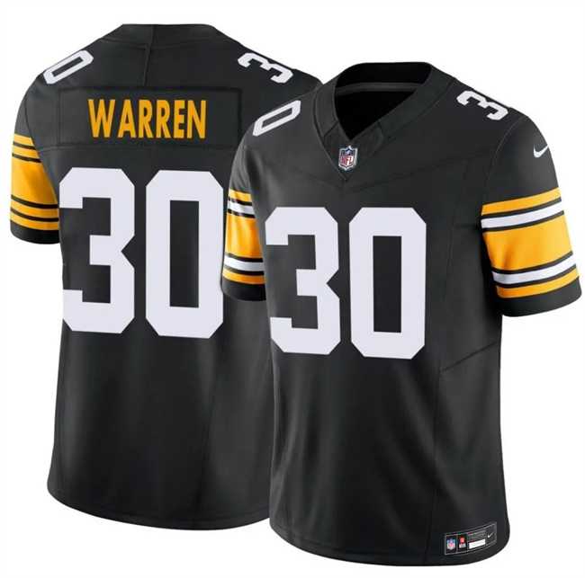 Men%27s Pittsburgh Steelers #30 Jaylen Warren Black 2025 F.U.S.E. Alternate Vapor Untouchable Limited Stitched Jersey Dzhi