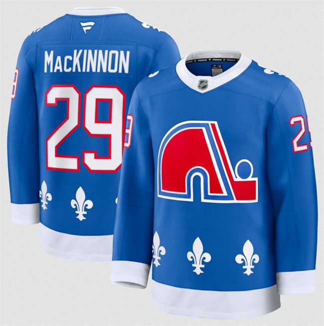 Men%27s Colorado Avalanche #29 Nathan MacKinnon Blue 2025 Alternate Stitched Jersey Dzhi