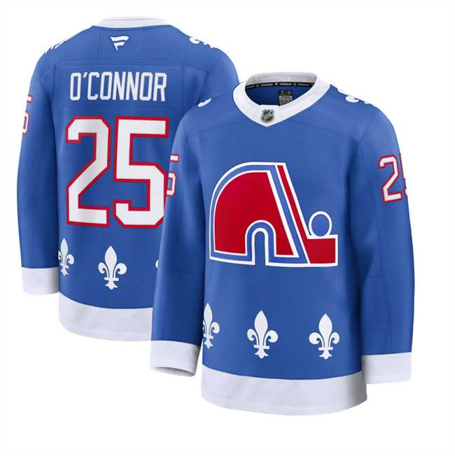 Men%27s Colorado Avalanche #25 Logan O%27Connor Blue 2025 Alternate Stitched Jersey Dzhi