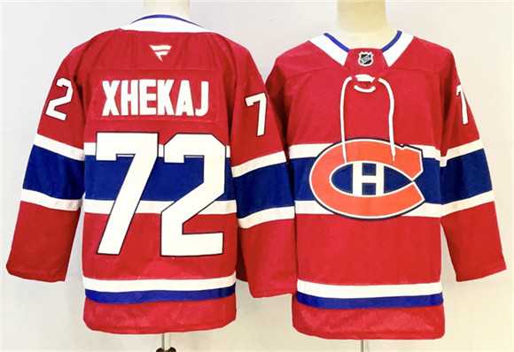 Men%27s Montreal Canadiens #72 Arber Xhekaj Red 2024-25 Stitched Jersey