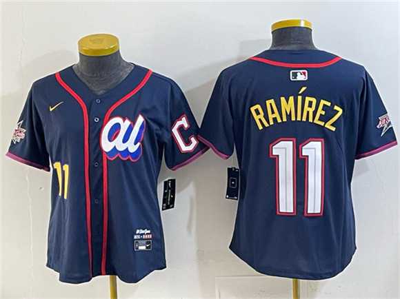 Women%27s American League #11 Jose Ramirez Navy 2025 All-Star Edition Limited Stitched Jersey