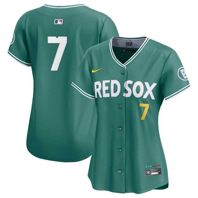 Women%27s Boston Red Sox #7 Masataka Yoshida Green 2025 City Connect Limited Stitched Baseball Jersey(Run Small) Dzhi