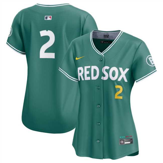 Women%27s Boston Red Sox #2 Alex Bregman Green 2025 City Connect Limited Stitched Baseball Jersey(Run Small) Dzhi