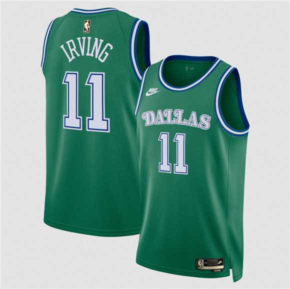 Men%27s Dallas Mavericks #11 Kyrie Irving Green 2025 Classic Edition Stitched Jersey Dzhi