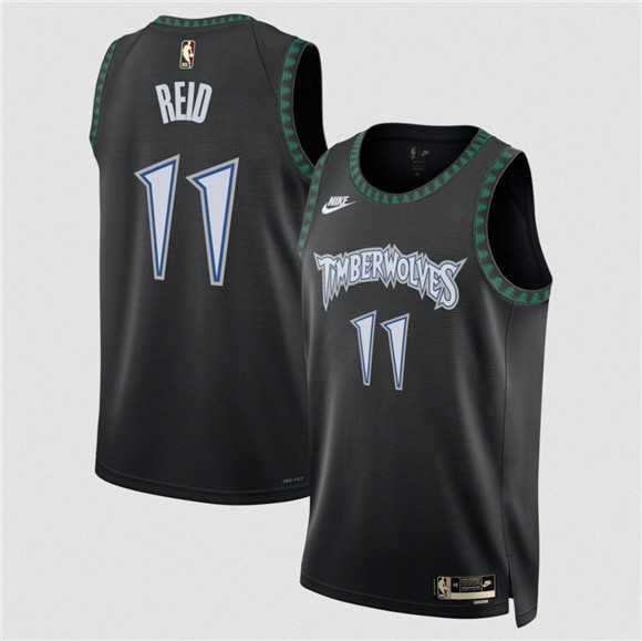 Men%27s Minnesota Timberwolves #11 Naz Reid Black 2025 Classic Edition Stitched Jersey Dzhi