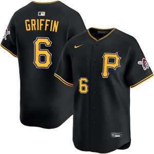 Men%27s Pittsburgh Pirates #6 Konnor Griffin Nike Black Alt Limited Jersey Dzhi
