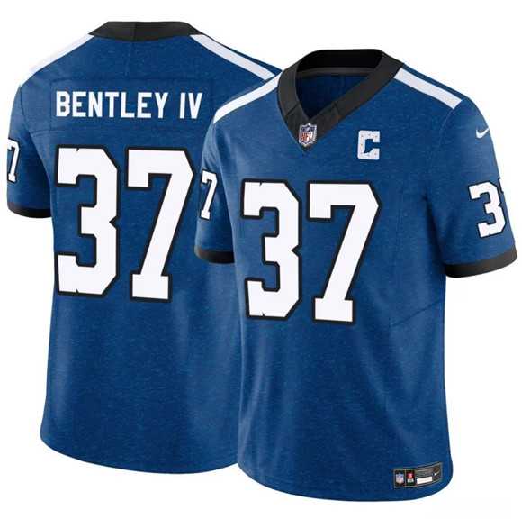 Men%27s Indianapolis Colts #37 Ulysses Bentley IV Blue 2025 F.U.S.E. Throwback Vapor Limited Stitched Jersey Dzhi