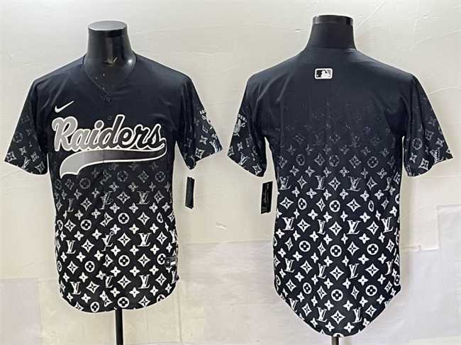 Men%27s Las Vegas Raiders Blank Black Limited Stitched Baseball Jersey