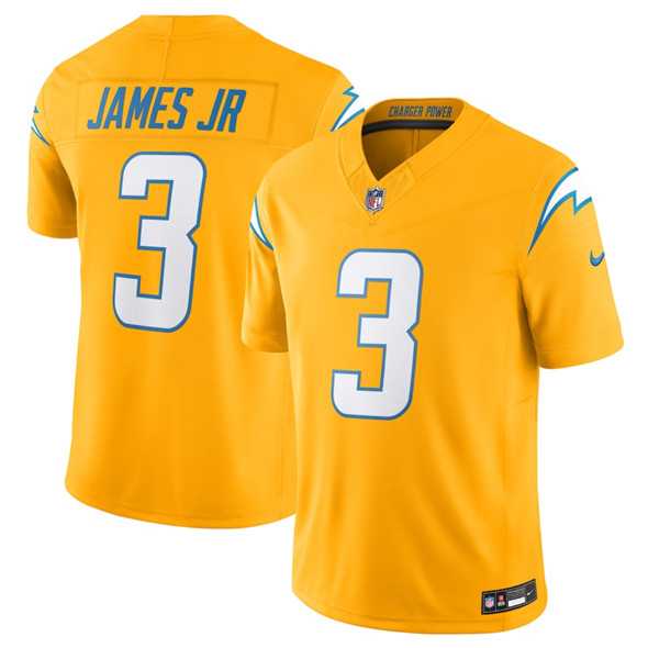 Men%27s Los Angeles Chargers #3 Derwin James Jr. Gold 2025 F.U.S.E. Alternate Vapor Limited Stitched Jersey