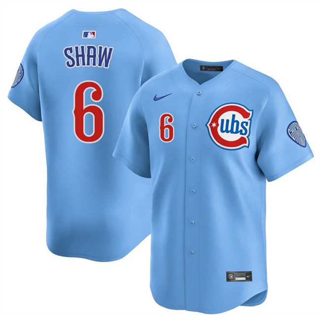 Men%27s Chicago Cubs #6 Matt Shaw Blue 2024-25 2nd Alternate Limited Stitched Jersey Dzhi