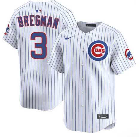 Men%27s Chicago Cubs #3 Alex Bregman White 2026 Home Limited Stitched Jersey Dzhi