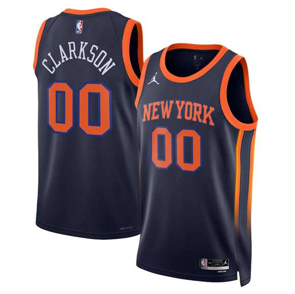 Men%27s New Yok Knicks #00 Jordan Clarkson Black 2025 Statement Edition Stitched Jersey Dzhi