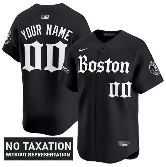 Men%27s Boston Red Sox ACTIVE PLAYER Custom Black %27Retro Newspaper Edition%27 Vapor Premier Limited Stitched Baseball Jersey