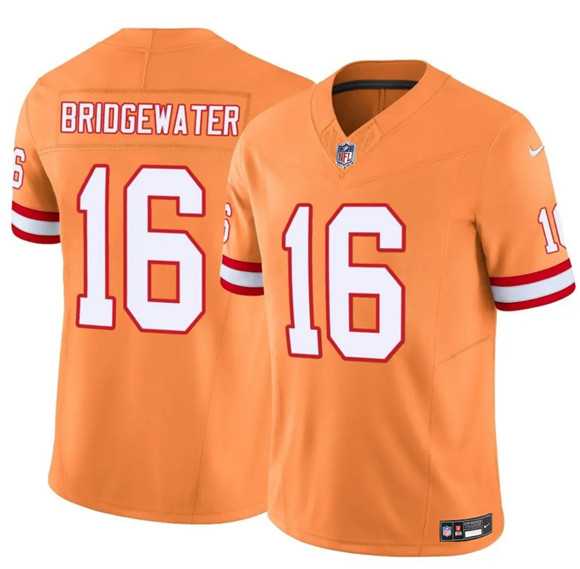 Men%27s Tampa Bay Buccaneers #16 Teddy Bridgewater Orange F.U.S.E. Throwback Limited Stitched Jersey Dzhi