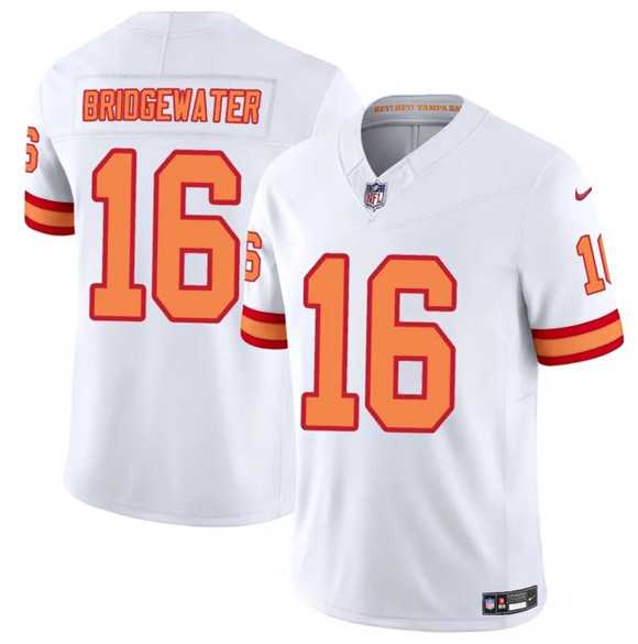 Men%27s Tampa Bay Buccaneers #16 Teddy Bridgewater White 2025 F.U.S.E. Vapor Limited Stitched Jersey Dzhi