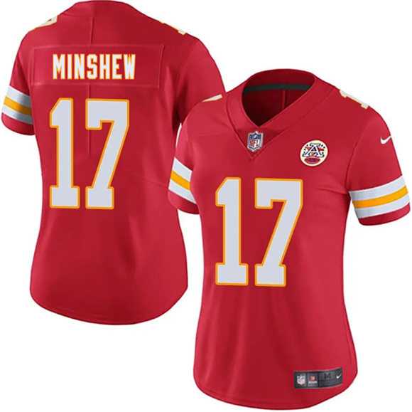 Women%27s Kansas City Chiefs #17 Gardner Minshew Red 2025 Vapor Untouchable Limited Stitched Jersey(Run Small) Dzhi