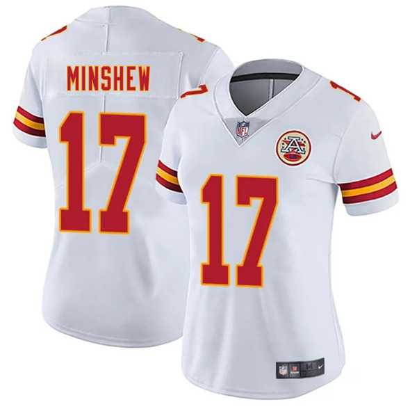 Women%27s Kansas City Chiefs #17 Gardner Minshew White 2025 Vapor Untouchable Limited Stitched Jersey(Run Small) Dzhi