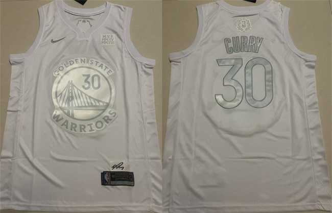 Men%27s Golden State Warriors #30 Stephen Curry White Stitched Basketball Jersey