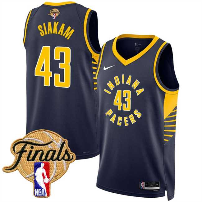 Men%27s Indiana Pacers #43 Pascal Siakam Navy 2025 Finals Icon Edition Stitched Jersey Dzhi