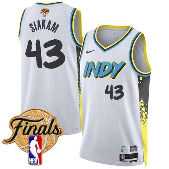 Men%27s Indiana Pacers #43 Pascal Siakam White 2024-25 City Edition Stitched Jersey Dzhi
