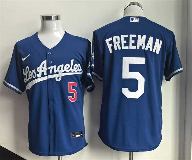 Men%27s Los Angeles Dodgers #5 Freddie Freeman Royal 2026 Gold Collection Stadium Stitched Jersey