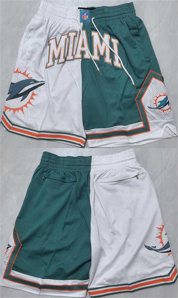 Men%27s Maimi Dolphins Aqua White Shorts (Run Small)