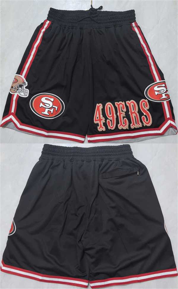 Men%27s San Francisco 49ers Black Shorts (Run Small)