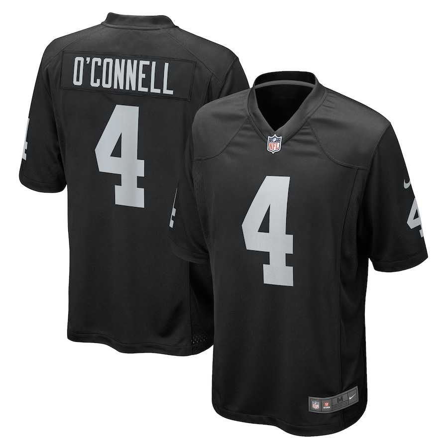 Men & Women & Youth Las Vegas Raiders #4 Aidan O%27Connell Nike Black Game Jersey