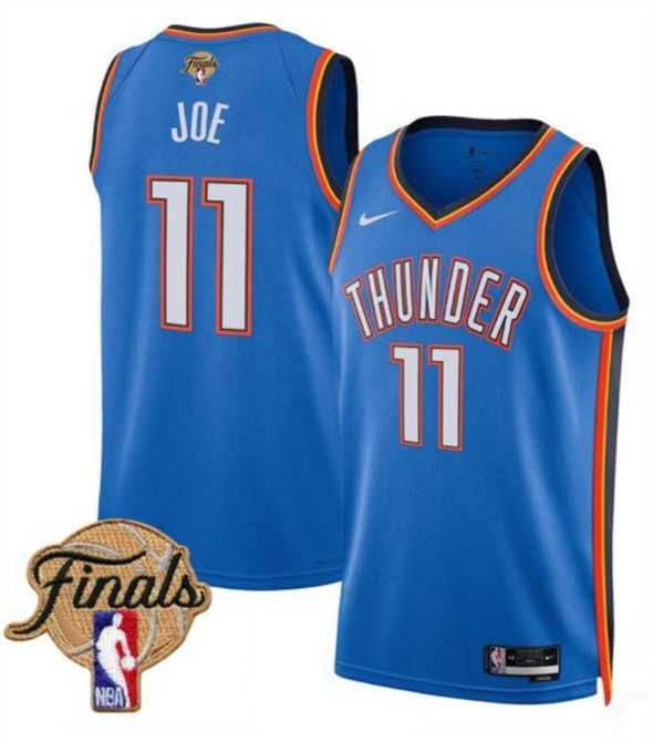 Men%27s Oklahoma City Thunder #11 Isaiah Joe Blue 2025 Icon Edition Stitched Jersey Dzhi