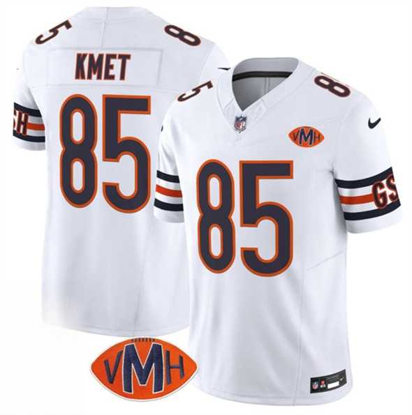 Men & Women & Youth Chicago Bears #85 Cole Kmet White 2025 F.U.S.E. With VMH Patch Vapor Untouchable Limited Stitched Jersey