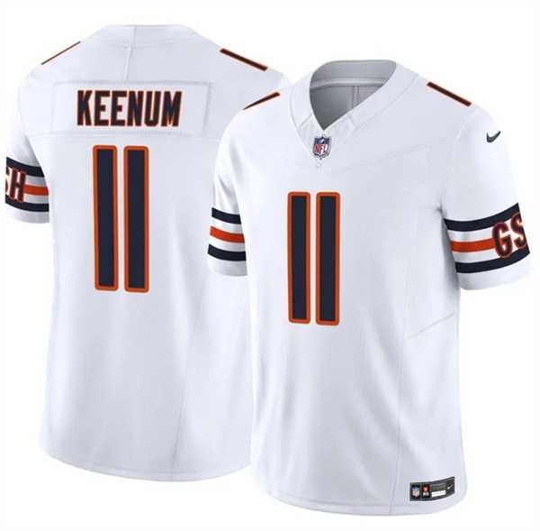 Men & Women & Youth Chicago Bears #11 Case Keenum White 2025 F.U.S.E. Vapor Untouchable Limited Stitched Jersey