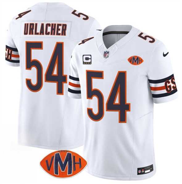 Men & Women & Youth Chicago Bears #54 Brian Urlacher White 2025 F.U.S.E. With 4-Star C Patch VMH Patch Vapor Untouchable Limited Stitched Jersey