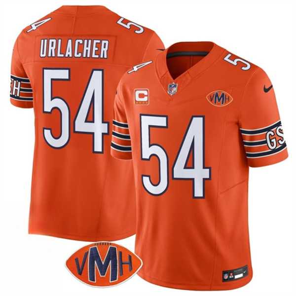 Men & Women & Youth Chicago Bears #54 Brian Urlacher Orange 2025 F.U.S.E. With 4-Star C Patch VMH Patch Vapor Untouchable Limited Stitched Jersey
