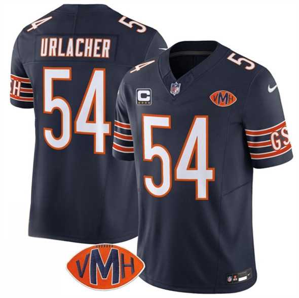 Men & Women & Youth Chicago Bears #54 Brian Urlacher Navy 2025 F.U.S.E. With 4-Star C Patch VMH Patch Vapor Untouchable Limited Stitched Jersey