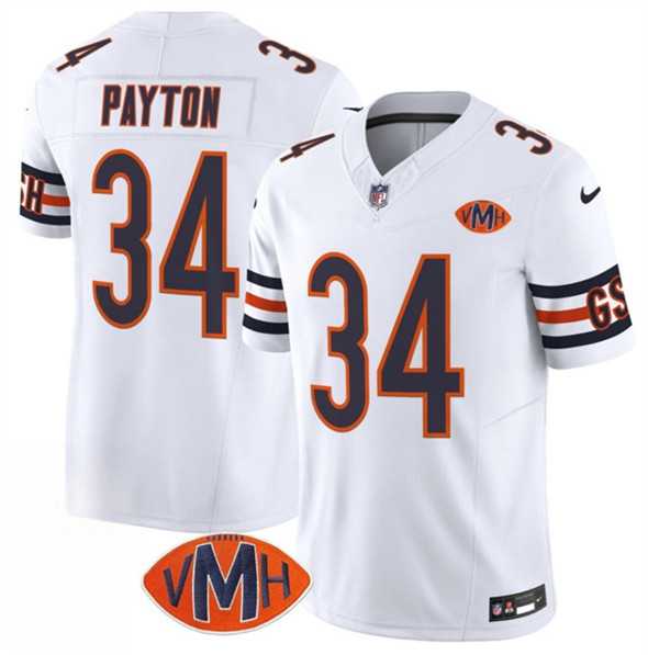 Men & Women & Youth Chicago Bears #34 Walter Payton White 2025 F.U.S.E. With VMH Patch Vapor Untouchable Limited Stitched Jersey