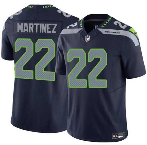 Men & Women & Youth Seattle Seahawks #22 Damien Martinez Navy 2025 F.U.S.E. Vapor Untouchable Limited Stitched Jersey