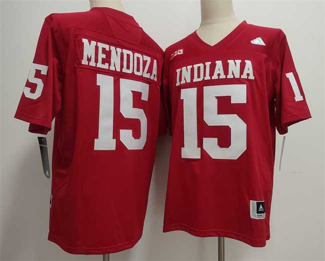 Men%27s Indiana Hoosiers #15 Fernando Mendoza Red 2026 Stitched Basketball Jersey